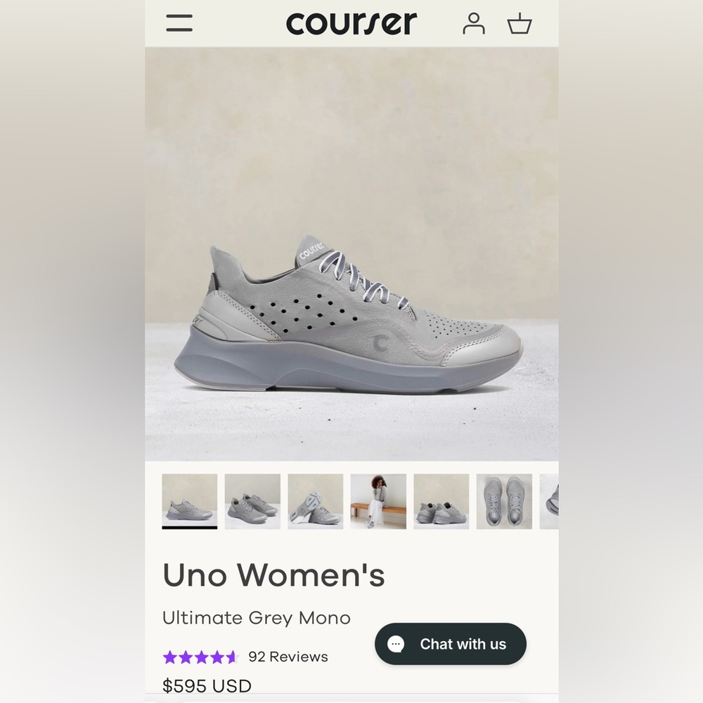 Courser Uno Women’s Ultimate Grey Mono Sneaker
Size 9.5
